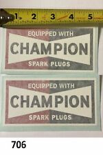 2 Champion vintage decal sticker for Lycoming Continental Piper Cessna Beech picture