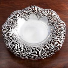 HEAVY SUPERB GORHAM STERLING SILVER CENTER BOWL A751M OPENWORK FLORAL & SCROLL picture