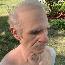 Old Man Mask Latex Cosplay Party Realistic Full Face Cover Halloween Headgear picture