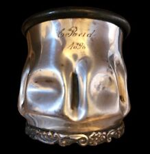Antique 1896 Pairpoint Silver Quadruple Plated Shaving Mug W/ Insert Monogrammed picture
