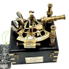 Antique Brass Nautical Functional Maritime Sextant Navigation Working Product picture