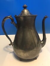 Antique 1800’s Rockford Quadruple Silver Plated Hot/Cold Tea Pot Ornate 12”,5lbs picture