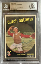 Dutch Dotterer (d.1999) Cincinnati Reds Autographed Signed 1959 Topps #288 BAS picture