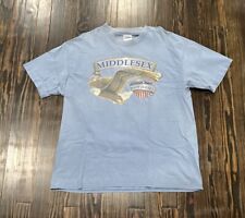 Hanes Beefy Bald Eagle Middlesex NJ Vintage T Shirt Mens XL Blue Cotton picture