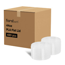 Karat Earth PLA Flat Lid for 44oz  Paper Cold Cup (115mm) - 480 pcs , KE-KCL115 picture