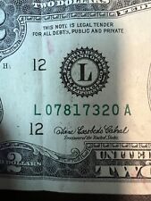 2003 SERIES $2 DOLLAR BILL Stamp L12 picture