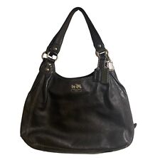 Coach Maddison Maggie 3 Compartment Shoulder Bag Black Soft Leather c1082-14336 picture