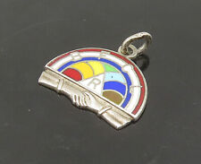 925 Sterling Silver - Vintage Enamel BFCL Masonic Youth Group Pendant - PT17528 picture