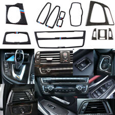 12pcs Real Carbon Fiber Interior Trim Decor Cover For BMW 3 4 Series F30 F34 F35 picture