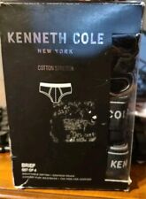 Vtg Kenneth Cole 4 Pack Breathable Cotton Mens Brief Tag Free Comfort Flex Sz XL picture
