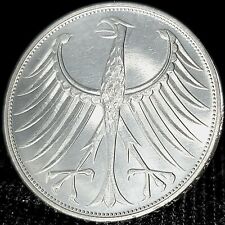 *Beautiful* Authentic Germany 5 Deutsche Mark .625 (62.5%) Fine Silver Coin  picture