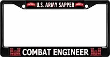 U.S. Army Sapper Combat Engineer Black License Plate Frame picture