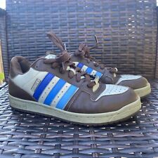 Adidas Comptown St Blue Brown 2004 Leather Size 9 SAMPLE Vintage Rare EUC picture
