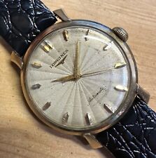 RARE 1950s LONGINES 19AS Swiss Automatic 10k Gold Filled 17J 34mm Wrist Watch picture