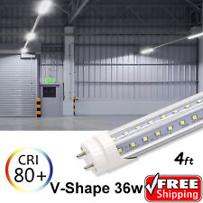 V-Shape 10-1000 PACK LED G13 4FT 4 Foot T8 Tube Light Bulbs 2-PINS 36W 6500K  picture