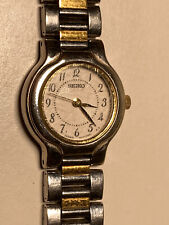 Vintage Seiko Brand Stainless Steel Silver/Gold Color Women’s Wristwatch picture