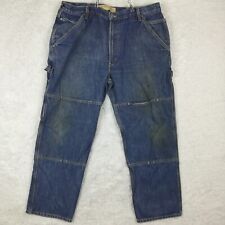 Vintage Levi's Mens Jeans Double Knee Utility Carpenter Relaxed Denim Blue 40x30 picture