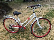 Schwinn Admiral 7 Speed Girls 21IN Bicycle White Red Lightly Used picture
