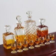 12PC Dollhouse 1:12 Scale Miniature Wine Bottles Cups Set Drinks Bar Accessories picture