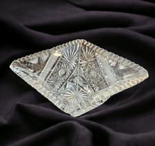 Brilliant Period Diamond Shaped Cut Glass Bowl picture