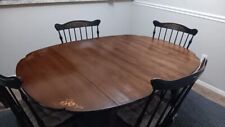 Antique Vintage Mid Century Hitchcock Dining Table And Chairs Set Of 4 Dining  picture