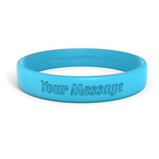 Classic Custom Debossed Silicone Wristbands - Personalized Rubber Bracelets picture