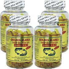 4 x Gold Vitamin Golden Alaska Deep Sea Fish Oil Omega 3 6 9 1000 mg 100 SG picture