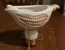 Vintage Butter Brush And Corn On The Cob Holder W/ Metal Candle Holder To Warm picture