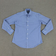 Polo Ralph Lauren Shirt Mens 15.5 White Blue Gingham Plaid Regent Custom Fit picture