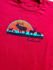 1980’s Vintage Badlands Moose Tshirt Red All Size Gift picture