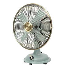 8 in Sage Vintage Table Fan with Oscillation picture