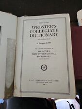 Antique Webster's Collegiate Dictionary a Merriam Webster 1946 Hard Cover picture