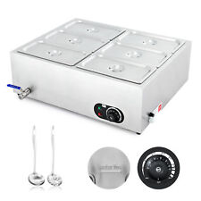 39Q 6-Pan Commercial Food Warmer 1200W Bain Marie Steam Table Countertop Station picture