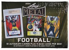 2024 Leaf Metal Football Factory Sealed Jumbo Box new Sealed 10 Autos picture