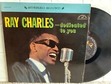 RAY CHARLES Dedicated To You LP ABC PARAMOUNT Stereo Clean VG+ 1961 OG 1st Press picture