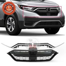 Fits 2020-2022 Honda CR-V Front Bumper Honeycomb Grille & Chrome Trim Decor Set picture