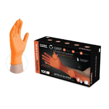 First Glove Grip 8 Mil Orange Nitrile Diamond textured Gloves picture