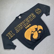 Vintage University of Iowa Hawkeyes Spell Out Graphic Crewneck Sweatshirt XL picture