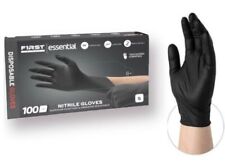 First Glove Black Nitrile Light Industrial Disposable Gloves 3 Mil, Latex Free picture