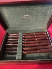 Vintage Cutco 8 - #47 Table/Steak Knife Set In Wood Box Factory picture