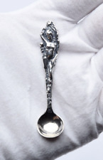 Set of 4 Solid silver Mini Spoon- Love Disarmed spoon for baby/Sugar-Salt spoon picture