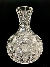 LIbbey Signed Carafe ABP Cut Glass American Brilliant Period Antique picture