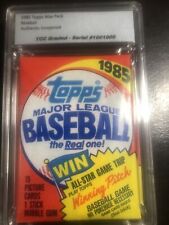 1985 Topps Baseball Wax Pack Certified Authentic Unopened And Encapsulated picture