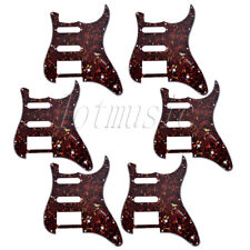 6pcs Dark Brown Tortoise Shell SSH 3-ply 11 hole for Strat Guitar Pickguard picture