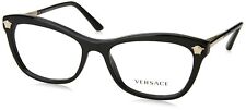 Versace VE 3224 GB1 Black Plastic Cat-eye Eyeglasses 54mm picture