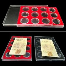 2Pcs Red 27MM Coins Collection Box Protect Coin Display Storage Organizer picture