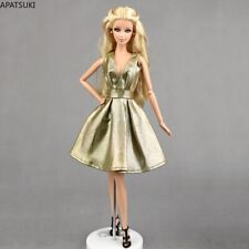 Golden Leather Doll Dress For 11.5