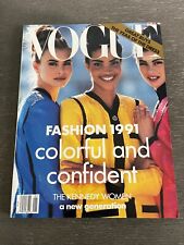 USA VOGUE Magazine: January 1991 - Niki Taylor, Stephanie Roberts, Audrey Benoit picture