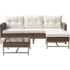 VIXLON Rattan Wicker Sofa Set Sectional Couch Cushioned Furniture Patio Outdoor picture