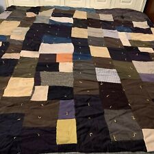Primitive Antique Pennsylvanian Patchwork Hap Blanket Handmade And Hand Tied picture